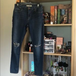 Topshop Leigh Ripped Knee Jeans